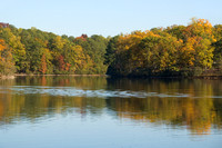 Reflections in lake at Stone Mountain