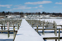 Whitehall docks in winter