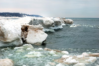 Lake Michigan icebergs
